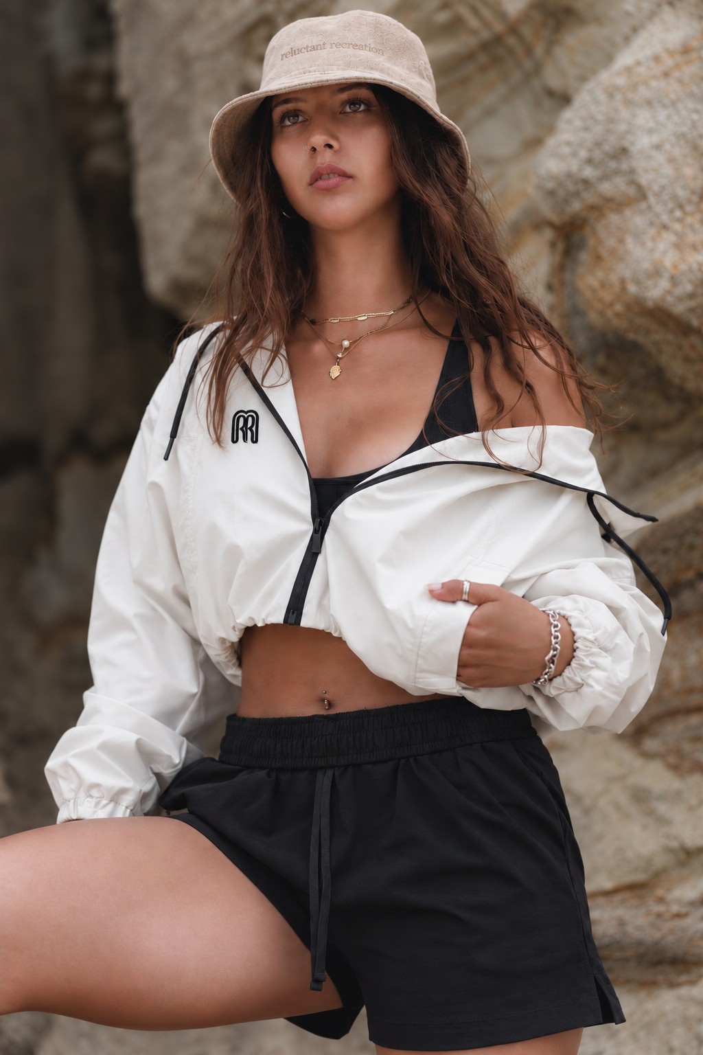 RR Logo Contrast Cropped Windbreaker